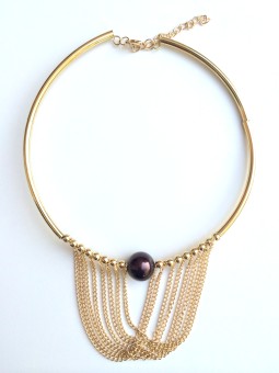 Margarite necklace - burgundy stone